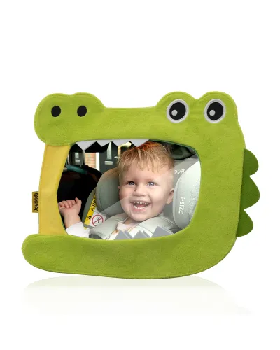 Miroir de voiture bébé motif crocodile vert Jovikids, miroir de sécurité arrière