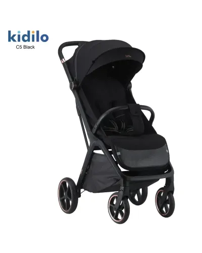 Kidilo Poussette valise compacte C5 Noir