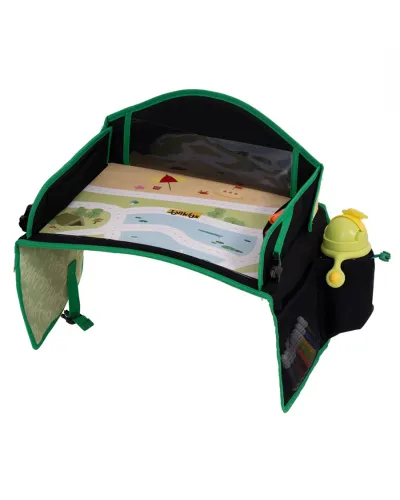 Tablette de voyage pour siège auto enfant vert mousse Jovikids