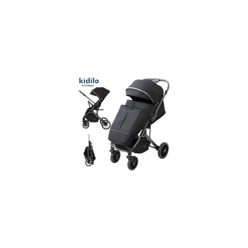 Poussette valise réversible Deluxe avec couvre-jambe de Kidilo Poussette valise réversible Deluxe avec couvre-jambe de Kidilo
