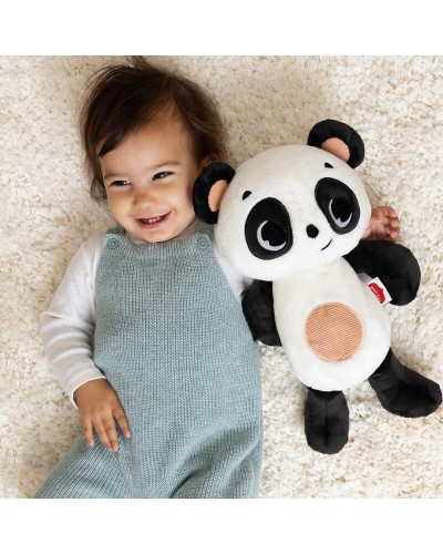 Peluche veilleuse Snuggly Buddy Panda Black & White Tiny Love, panda noir et blanc
