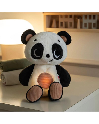 Peluche veilleuse Snuggly Buddy Panda Black & White Tiny Love, panda noir et blanc
