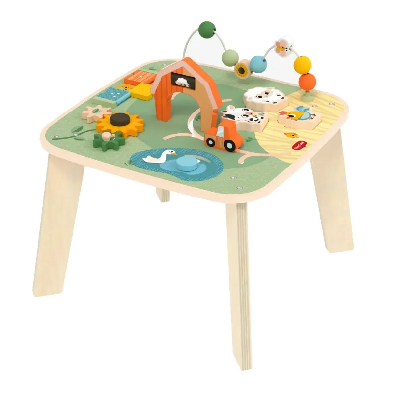 Mesa de actividades de madera Farmers Funday Tiny Love