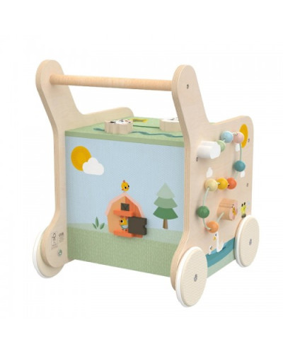 Farmers Funday wooden activity push walker Tiny Love