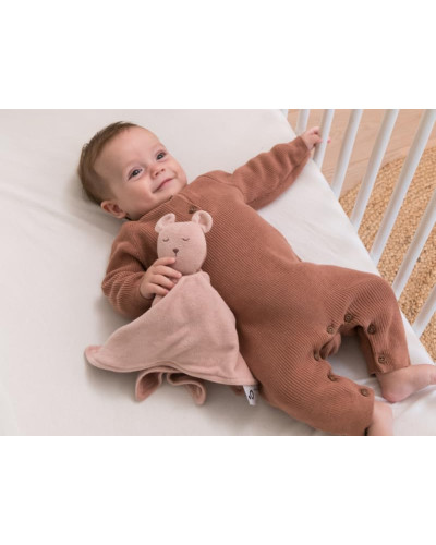 Doudou naissance You&Me Rose Doomoo en coton biologique