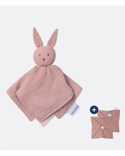 Doudou réversible et réconfortant You & Me Rose