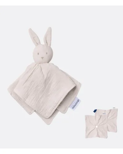 Doudou réversible et réconfortant You&Me Beige Doomoo avec ses deux corps