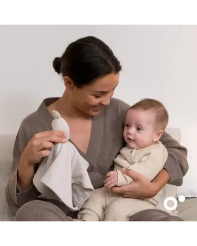Doudou réversible et réconfortant You&Me Beige Doomoo avec ses deux corps