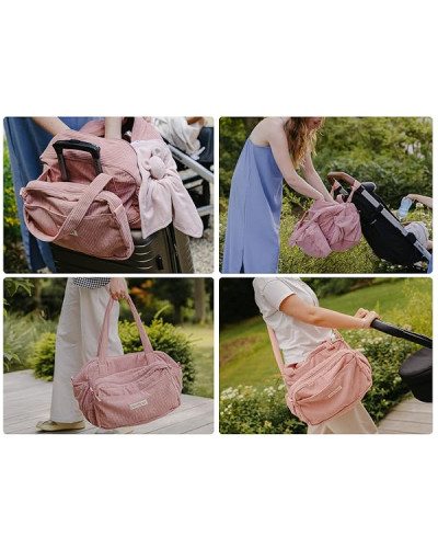 Sac à langer Fluffy Doomoo en velours côtelé Rose (Pink)