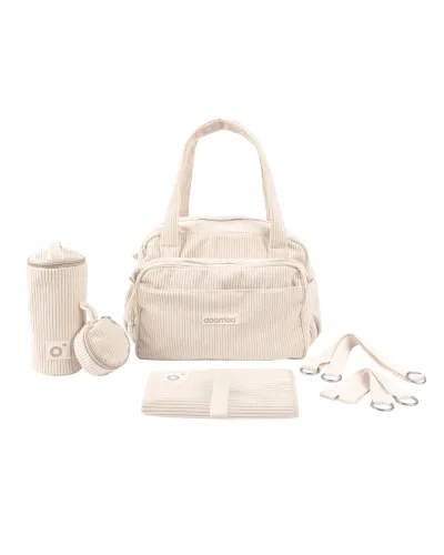 Sac à langer Fluffy Doomoo en velours côtelé Beige (Sand)