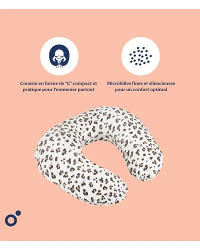 Coussin d’allaitement Softy Leopard Cream Doomoo