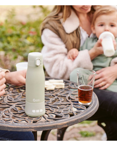 Chauffe-biberon nomade Moov & Feed Babymoov Sage Green
