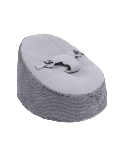 Transat pouf évolutif Seat’n Grow Grey en coton bio Doomoo