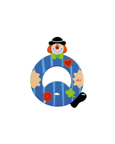 Clown wooden letter Q (10 cm) Sevi