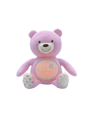 Musical projector night light teddy bear pink First Dreams Chicco