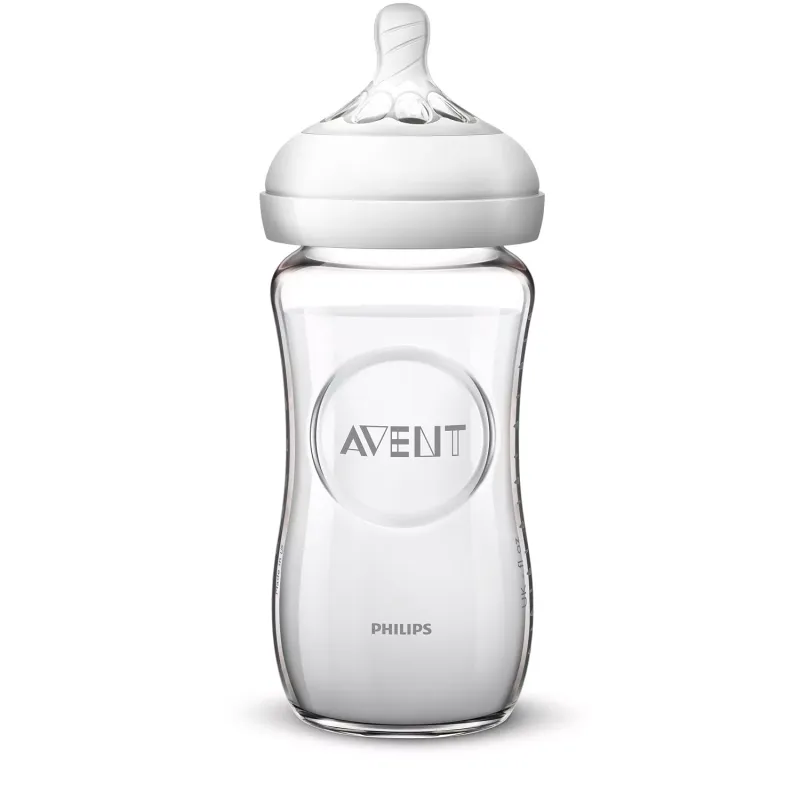 رضّاعة ⁦Natural⁩ زجاجية ⁦240 ml⁩ من ⁦Philips Avent⁩، صورة المنتج