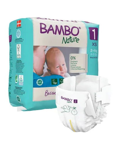 Couches Bambo Nature taille 1 (2-4 kg) – détail du produit