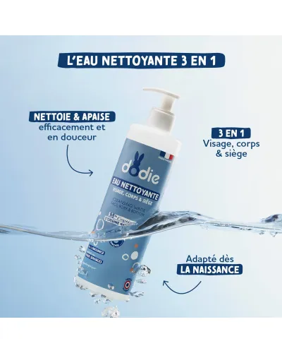 Dodie 3-in-1 cleansing water 500 ml – front view