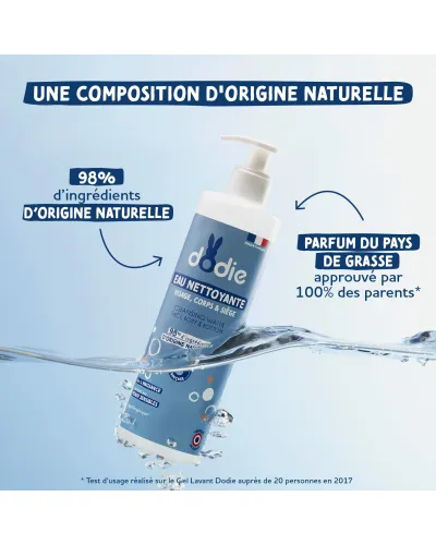 Eau nettoyante 3 en 1 Dodie 500 ml – vue de face