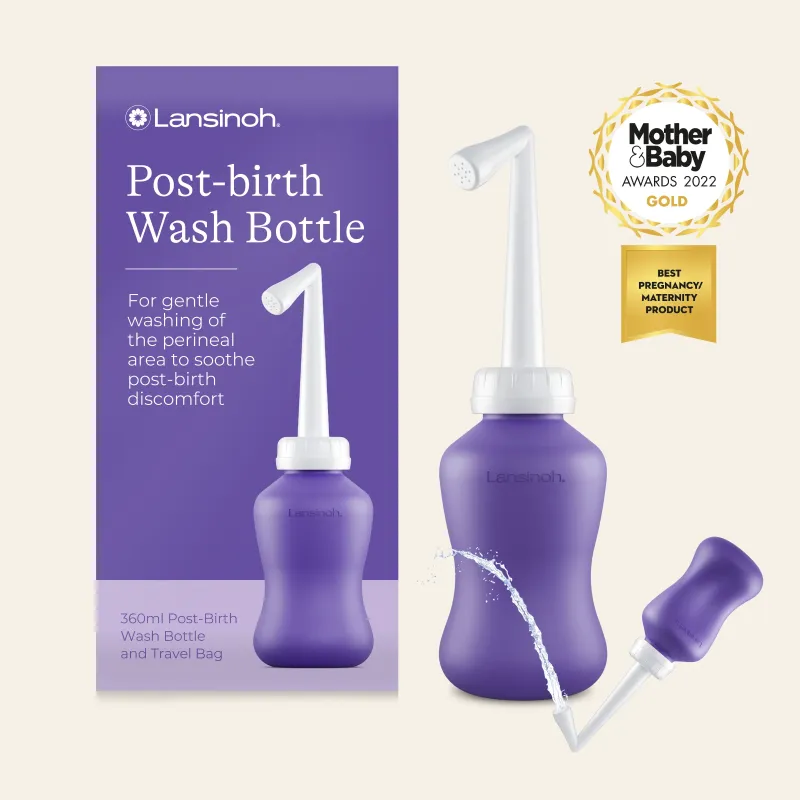 Ducha perineal Lansinoh 360 ml – vista frontal Ducha perineal Lansinoh 360 ml – vista frontal