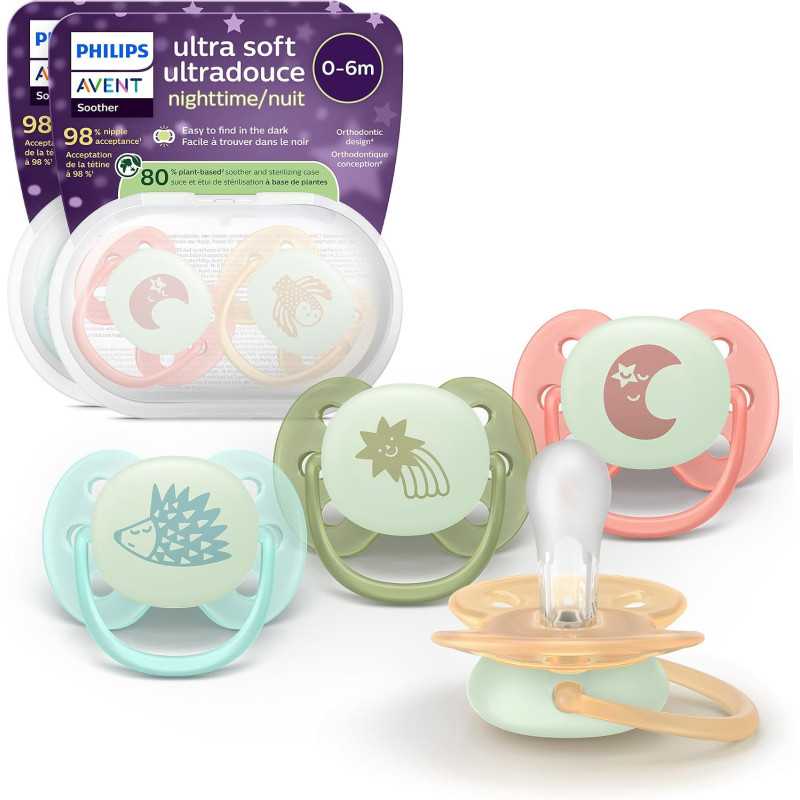 Philips Avent Sucette Ultra Soft 0-6 mois (lot de 2)