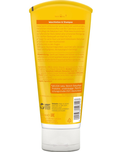 Weleda Baby Calendula Body & Hair Cleansing Cream 200 ml