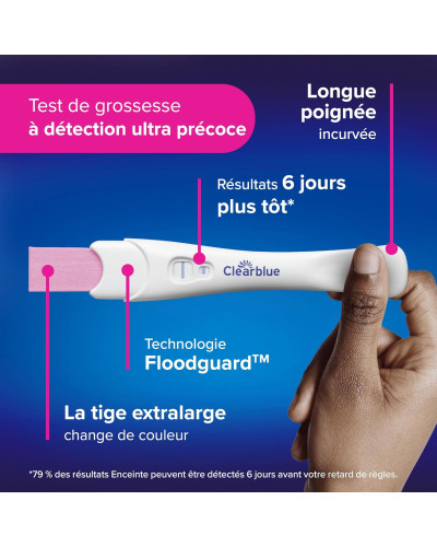Clearblue Test de grossesse Triple-Check & Date, 3 tests