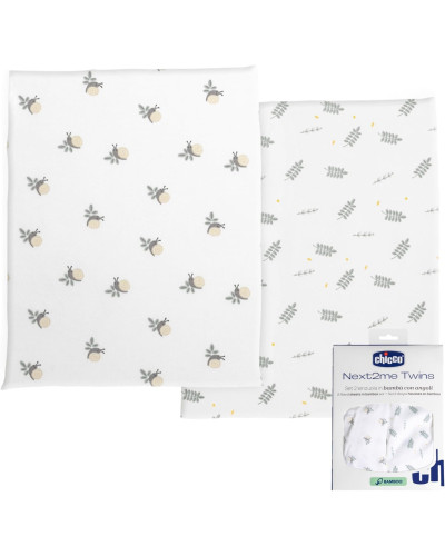 غطاء لحاف Next2Me Neutral Grey Stripes Chicco