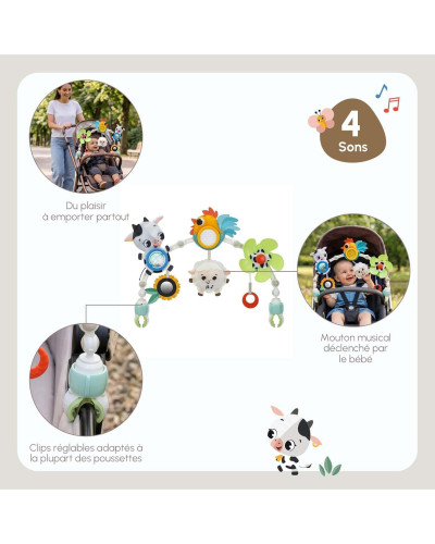 Arco de actividades musical para cochecito Trésor de l’océan Tiny Love