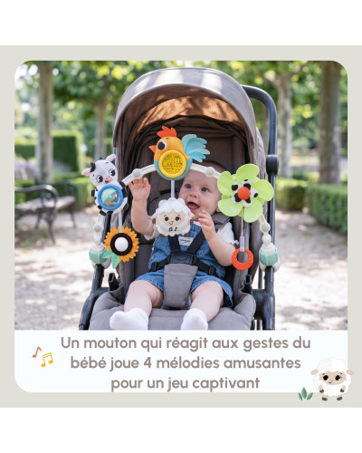 قوس أنشطة موسيقي لعربة الأطفال Trésor de l’océan Tiny Love