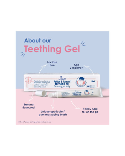 Ashton & Parsons gel pour les poussées dentaires dès 3 mois, goût banane 10 ml