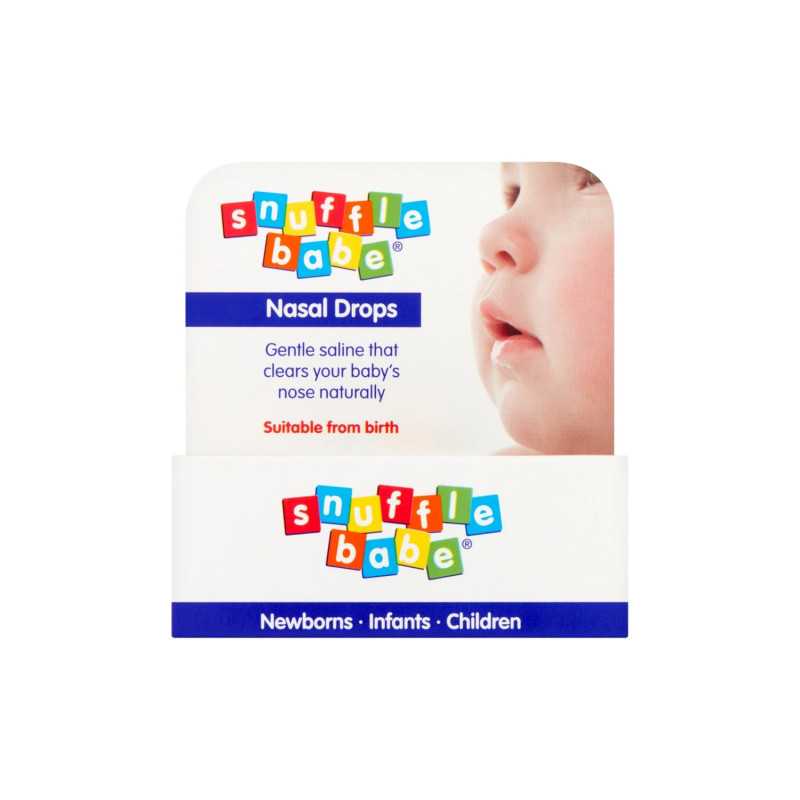 Snufflebabe gouttes nasales salines pour bébé dès la naissance 10 ml Snufflebabe gouttes nasales salines pour bébé dès la naissance 10 ml