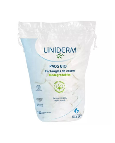 Gilbert Pads Bio Sachet de 180 rectangles de coton