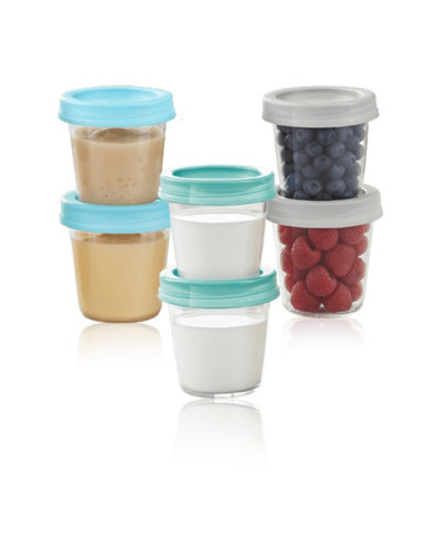 Mammia Pots de conservation pour lait maternel et repas de bébé
