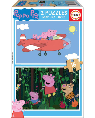 Educa لغز خشبي Peppa Pig 2x16 قطعة