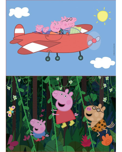Educa Puzzle de madera Peppa Pig 2x16 piezas