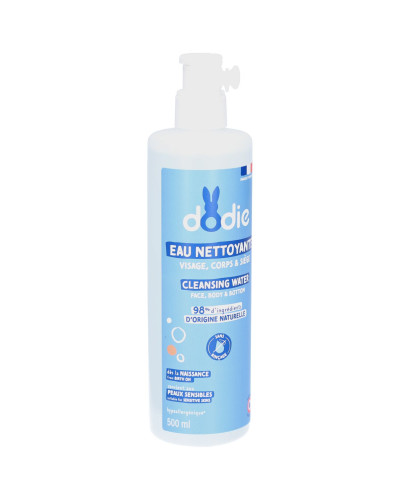 Dodie Eau nettoyante 3 en 1 visage, corps et siège 500 ml