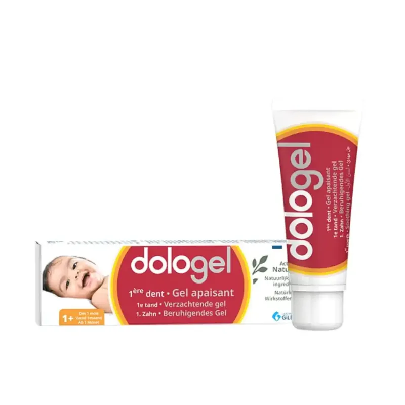 Dologel gel gingival apaisant pour les poussées dentaires de bébé
