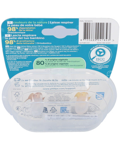 Philips Avent Ultra Air Pacifier 0-6 months strawberry and toucan