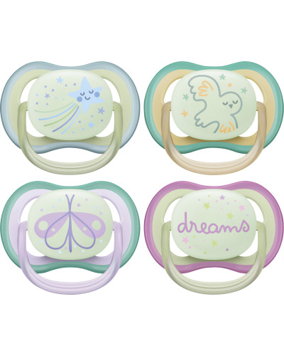 لهاية Philips Avent Ultra Air Night للأطفال 0-6 أشهر (عبوة من قطعتين)