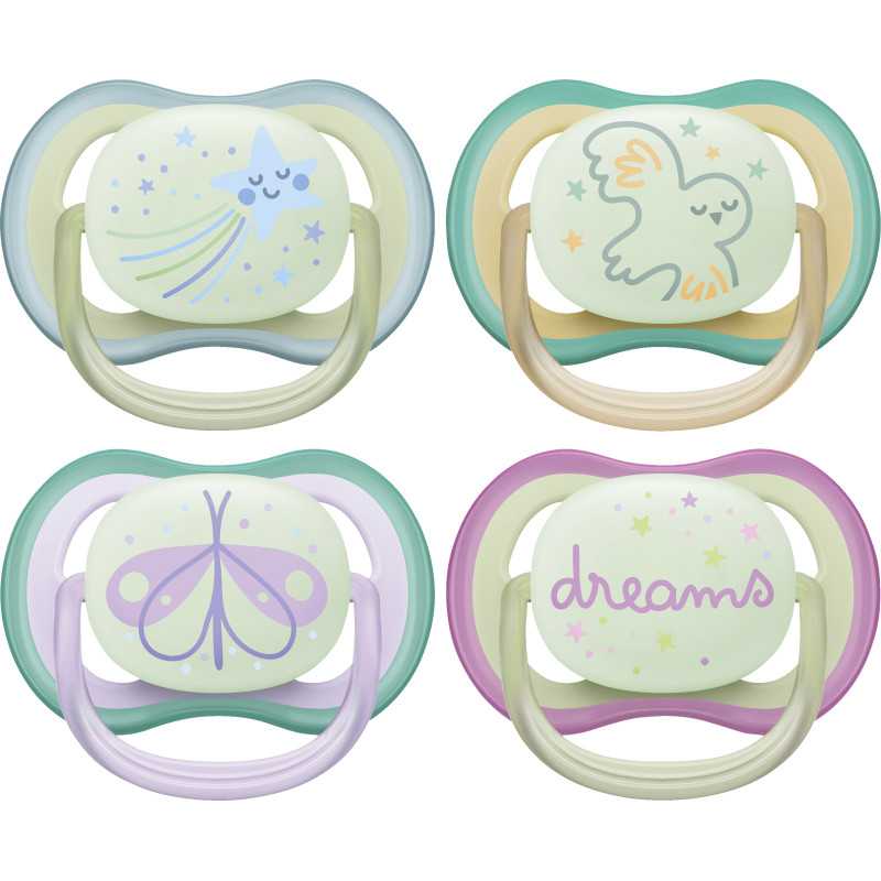 Philips Avent Ultra Air Night Soother 0-6 months (pack of 2)