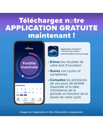 Clearblue test d'ovulation digital, boîte de 20 tests