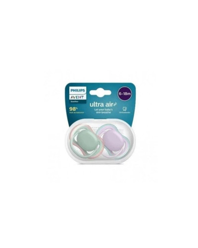 Philips Avent Sucette Ultra Air 6-18 mois (lot de 2)