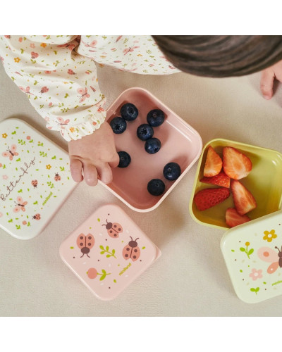 Miniland Snackbox-3 Butterfly set of 3 snack boxes