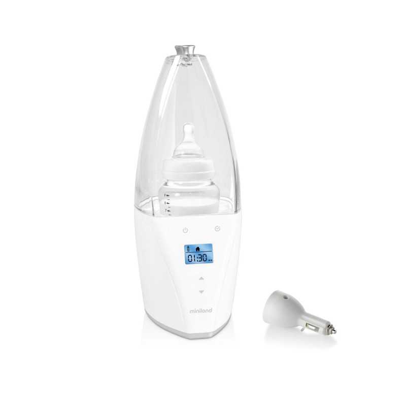 Miniland Warmy Advanced bottle warmer and steriliser with backlit display and bottle