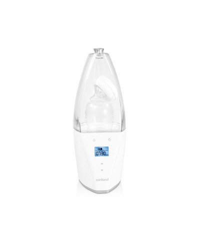 Miniland Warmy Advanced bottle warmer and steriliser with backlit display and bottle