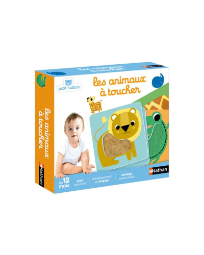 لعبة لمس للرضع Les Animaux à Toucher 12 بطاقة من 12 شهرًا Nathan