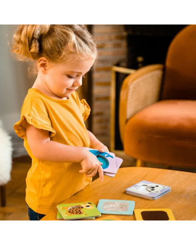 Nathan Les Animaux à Toucher baby game with textured wild-animal cards