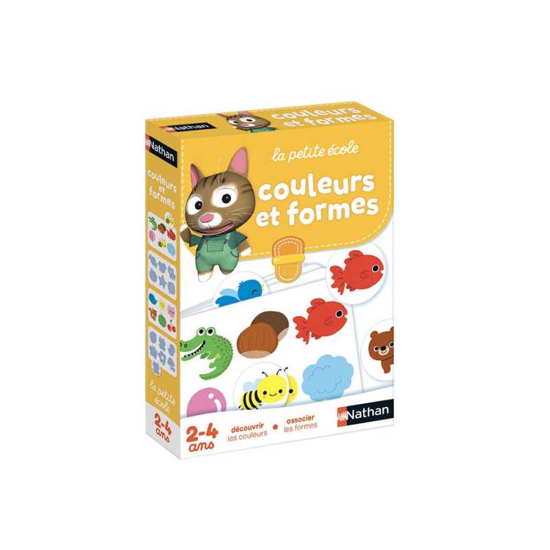 Nathan Colours and Shapes educational game, La petite école boards and tokens
