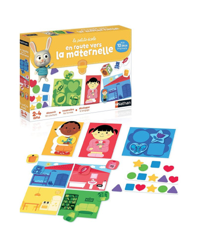 Nathan En route vers la maternelle educational game box, La petite école